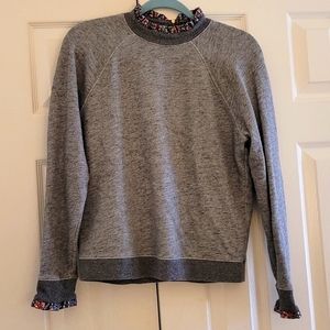 J. Crew sweatshirt ruffle | M